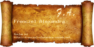 Frenczel Alexandra névjegykártya