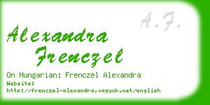 alexandra frenczel business card